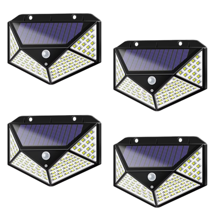 SET 4 LAMPI CU ÎNCĂRCARE SOLARĂ ȘI SENZOR DE MIȘCARE