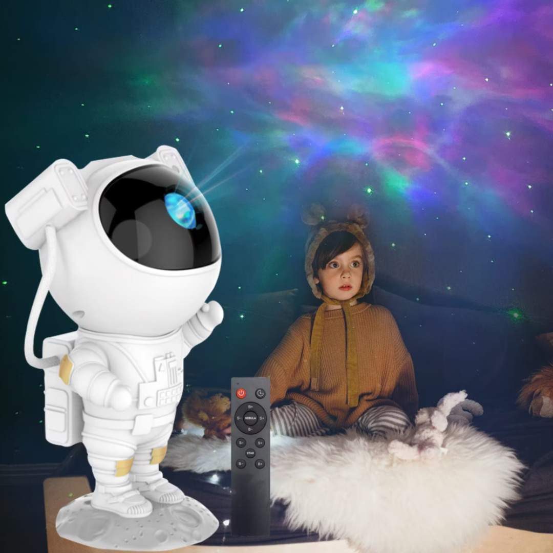 Proiector LED Astronaut – Spectacol de Stele și Galaxii în Propria Ta Cameră