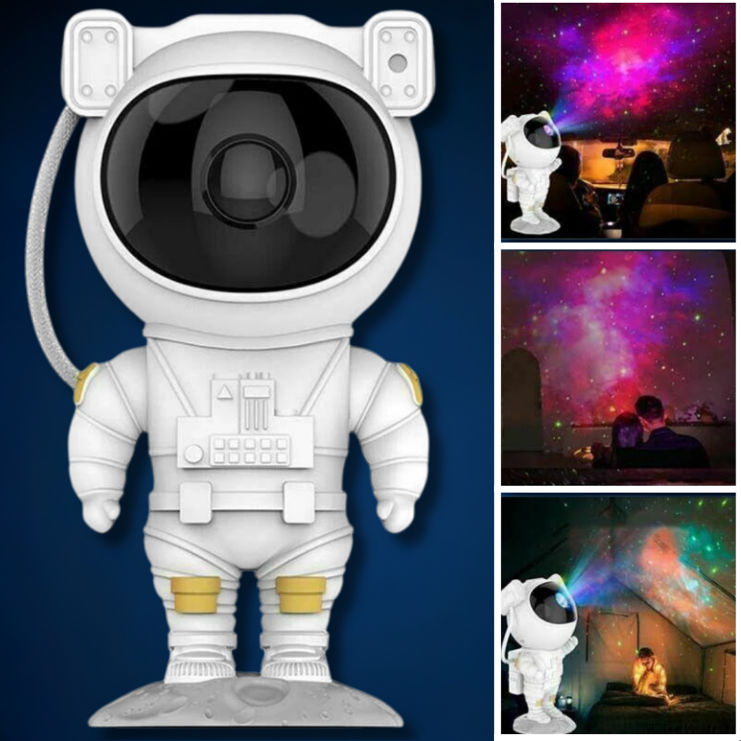 Proiector LED Astronaut – Spectacol de Stele și Galaxii în Propria Ta Cameră